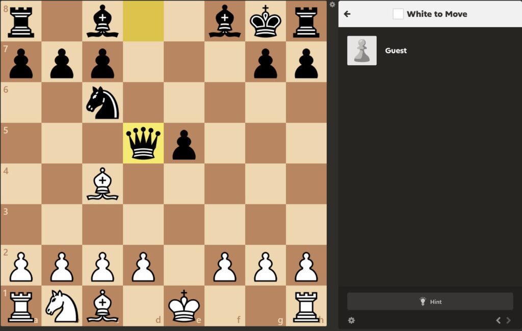 How to practice tactics - easy puzzle from chess.com