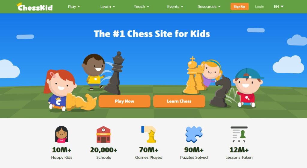 Chesskid.com screenshot